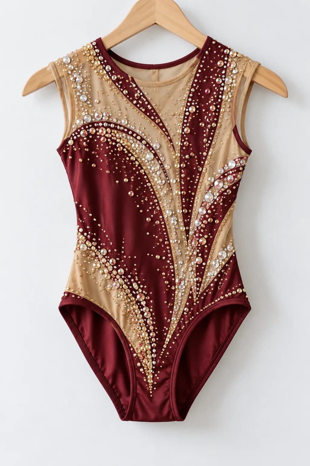 Maillot borgoña con dorado